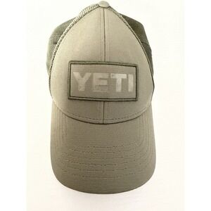 Yeti Olive Green Adjustable Mesh Baseball Cap Men Casual Fall Spring Summer